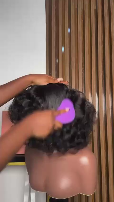 10" Omotola Bounce Wig – Black Curly Bob